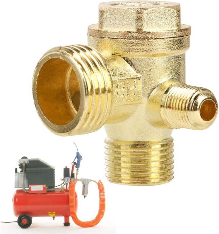 3-Wege-Rückschlagventil für Kompressoren, Gewinde 20 x 16 x 10 mm, Rückschlagventil-Ersatzteil für Luftkompressoren,