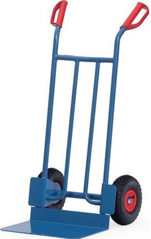 Sackkarre Schaufel-L300xB480mm H.1150mm Trgf.250kg Luft-Bereifung blau Fetra