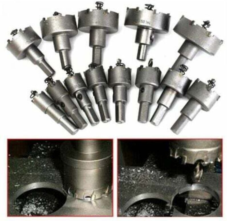 Lochsägen-Set 13-teilig, Lochsägenbohrer, 16mm-53mm Edelstahl Lochsägenbohrer Wolframkarbid TCT Metallbohrer Eisenwaren ...