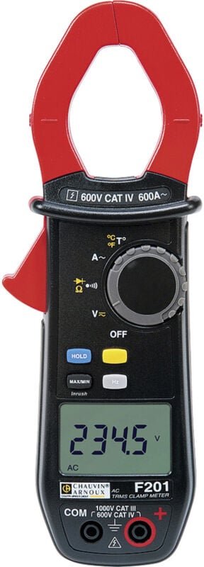 F201 Stromzange digital cat iii 1000 v, cat iv 600 v Anzeige (Counts): 6000 - Chauvin Arnoux
