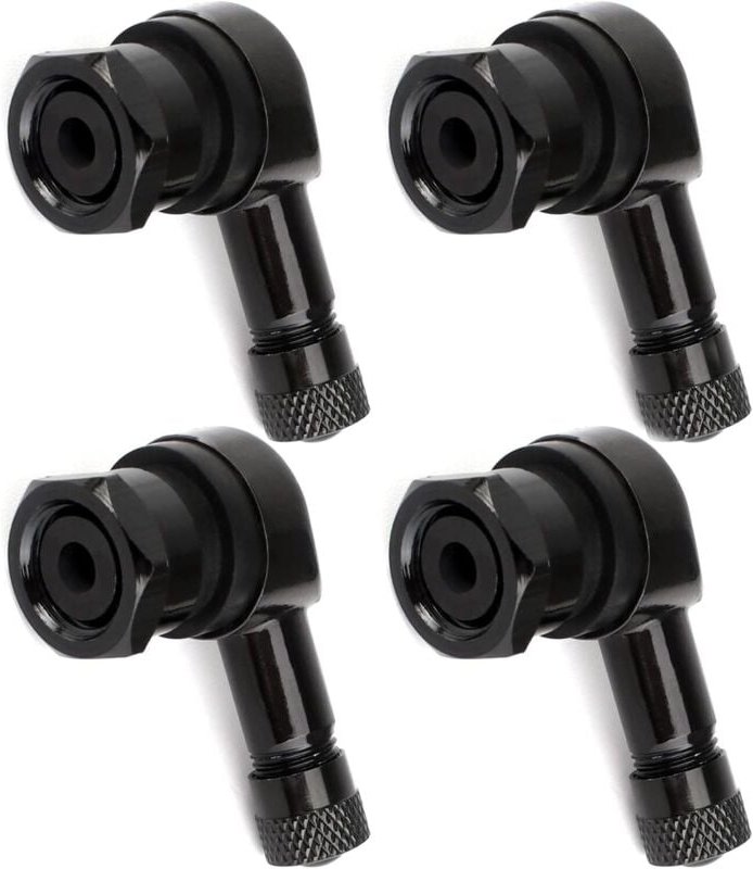 Sollbry Motorrad-Eckventil, 4-teiliges Aluminium-Eckventil, 90-Grad-Reifenventiladapter, Ventilverlängerungsadapter, sch...