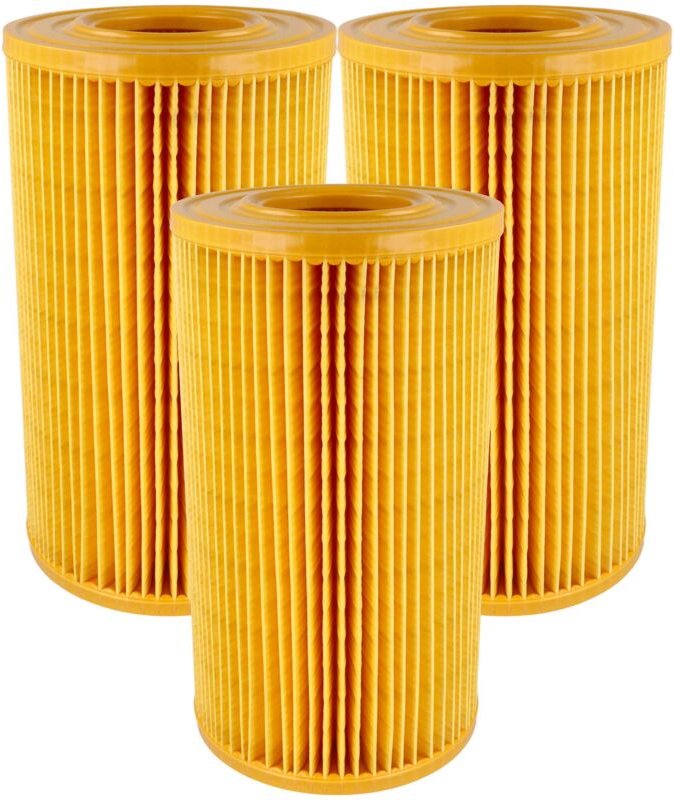 vhbw 3x Faltenfilter Ersatz für Allaway VCF/211ALL, 5412810285969 für Staubsauger - Patronenfilter Orange