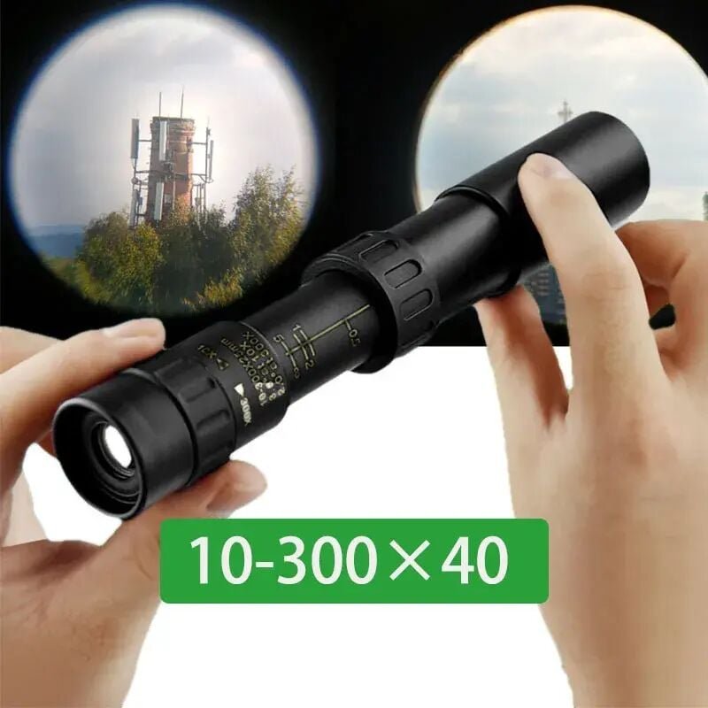 ZVD - 10-300x40mm Portable Mini Monocular Telescope Extendable Zoom Waterproof BAK4 Prism Camping Equipment Phone