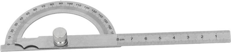 Winkelmesser aus Edelstahl, hochpräziser 180°-Multifunktionswinkelmesser mit präzisen Markierungen für Ingenieurwesen, W...