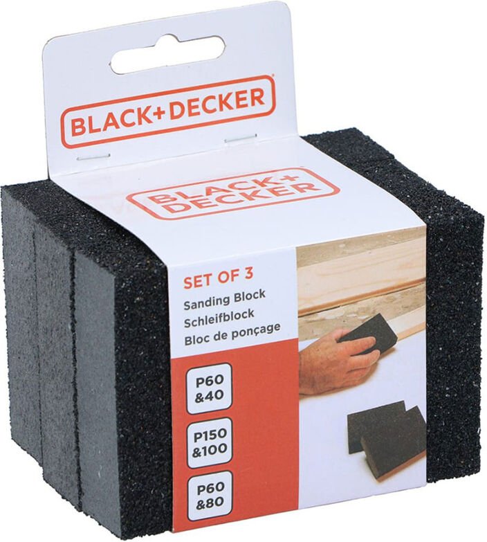 Schleifblock 10 x 7,5 x 2,5 cm, Set mit 3 Stück