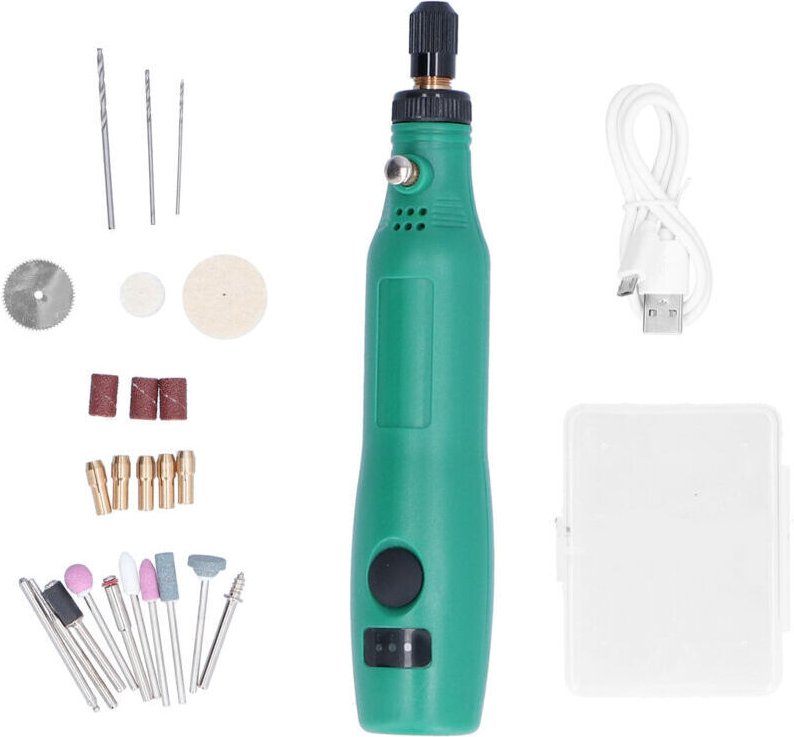 Mini-Elektroschleifer mit 3 Geschwindigkeitsstufen, kabellos, variable Drehzahl, elektrischer Schleifstift für Heimwerke...