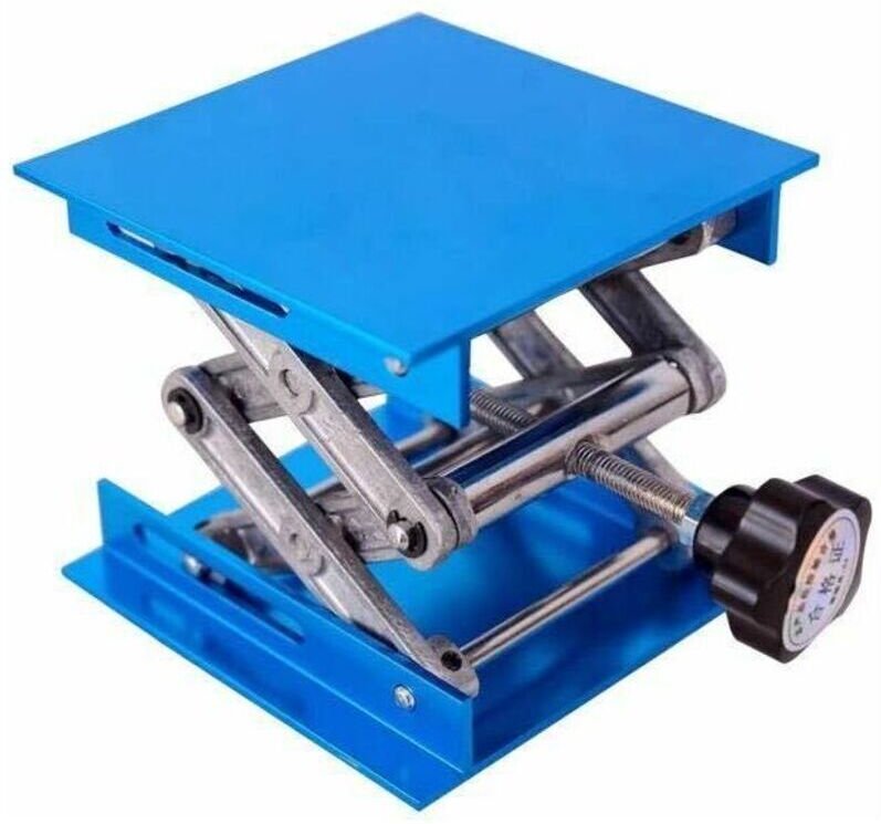 Hebetisch aus Aluminiumoxid (4 Zoll), 4x4 Zoll, maximale Traglast 10 kg, Laborheber zum Anheben chemischer Instrumente