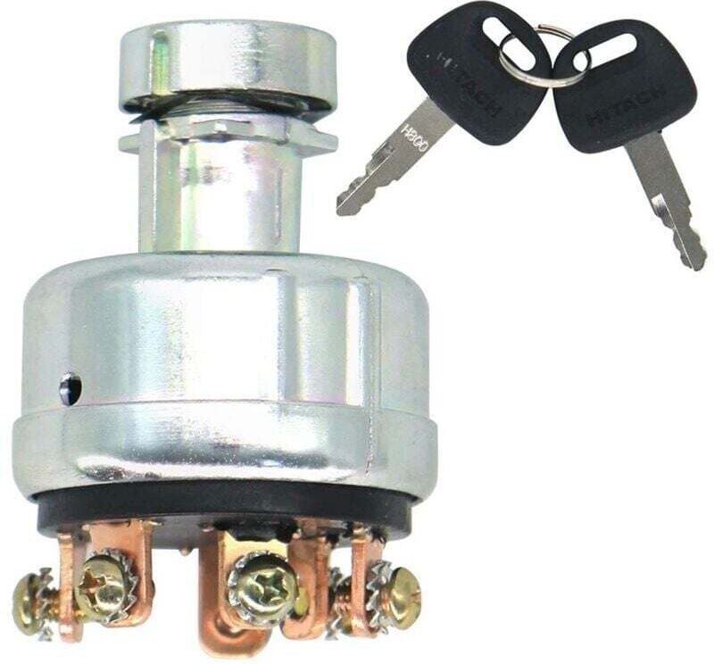 Zündschalter mit 2 Schlüsseln für Baggerlader-Schließzylinder