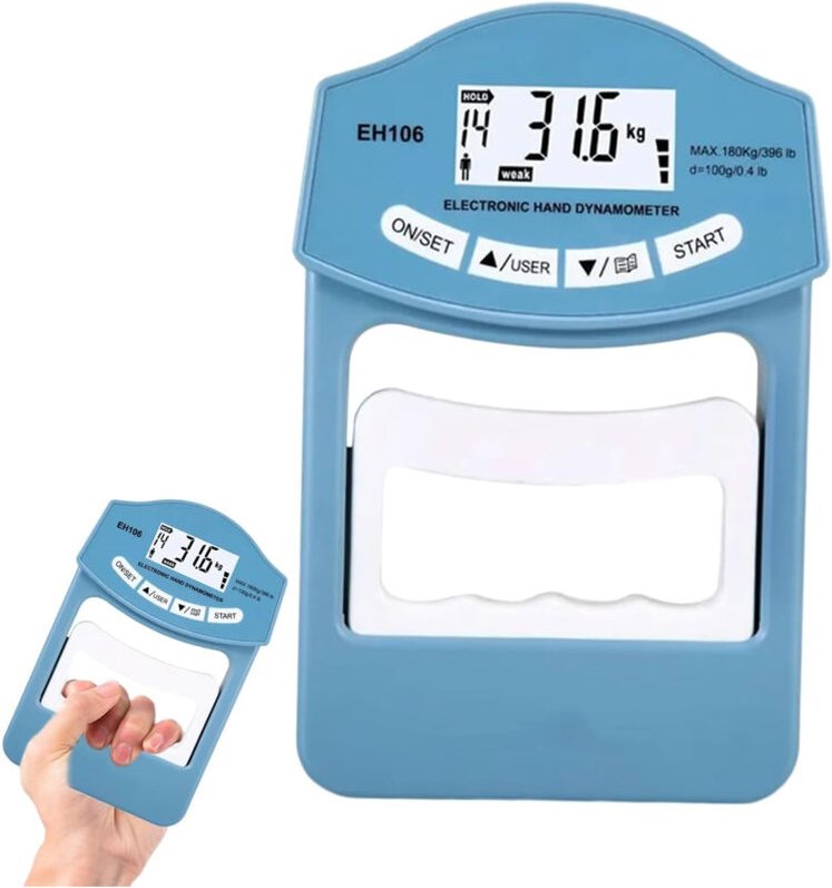 Tragbarer elektronischer Dynamometer, 180 kg (396 lb) Dynamometer, digitales Handdynamometer, LED-Anzeige, tragbarer dig...