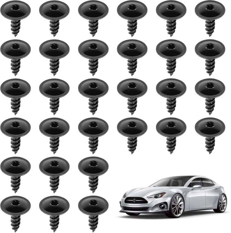 Set mit 30 Befestigungsschrauben für Motorabdeckungen – Torx-Schrauben – Kotflügelverkleidungsclips – Schrauben für den ...