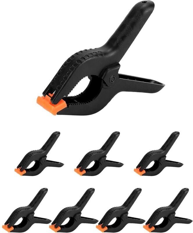 8 Stück 15,7 cm Federklemmen, Kunststoffklemmen für Heimwerkerarbeiten, Holzbearbeitung, Fotostudio, Planen