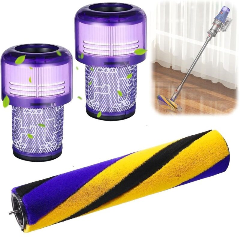 V12 Filter für Dyson,Ersatzbürste für Dyson V12 Detect Slim Series Staubsauger,Zubehör für Dyson Staubsauger Mit 1 Stück...