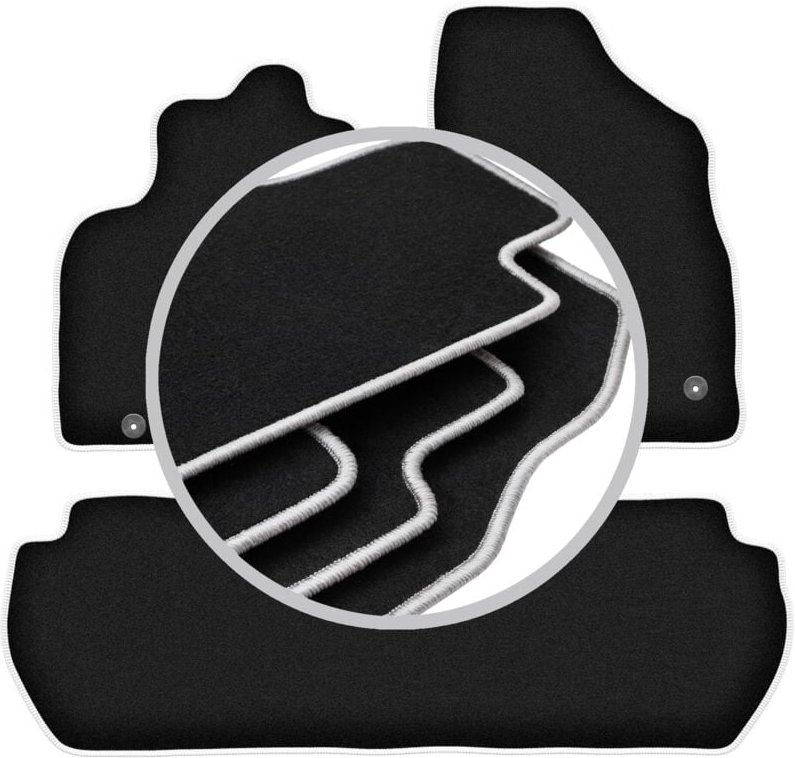 CARLUX-SILVER Autofußmatten für: Citroen Berlingo II 5-Sitzer (2008-2018)