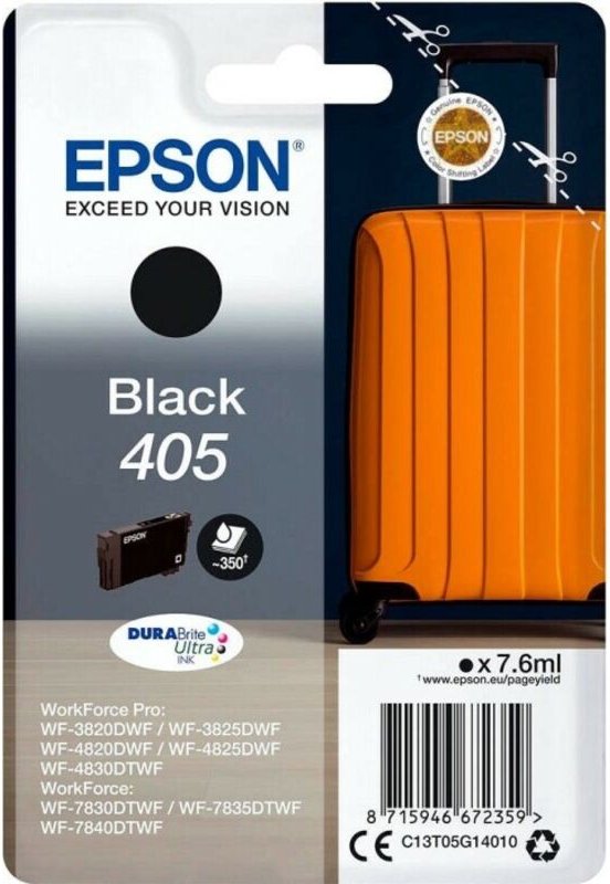 Epson Tinte Koffer 405 Single, Black Tintenpatrone, black