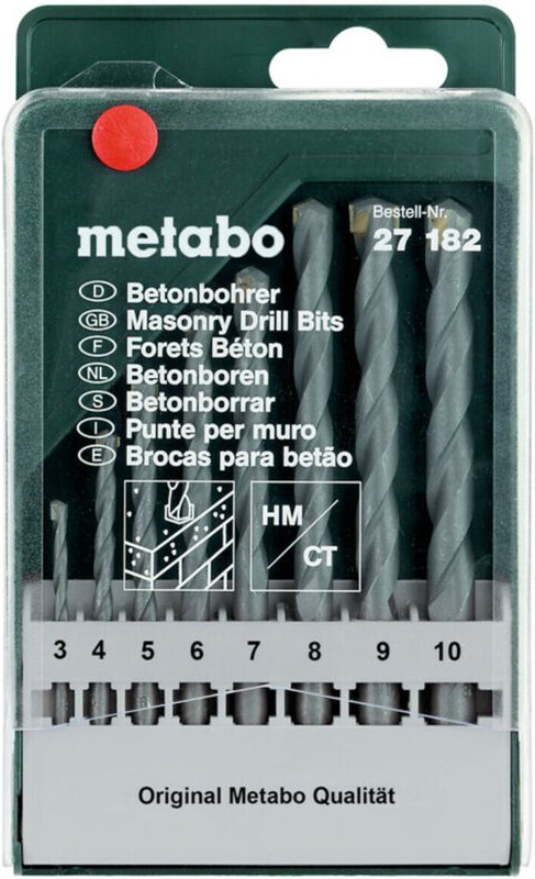 Beton-Bohrerkassette classic, 8-teilig - Metabo