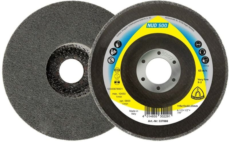 Klingspor - nud 500 Kompaktscheiben, 125 x 13 x 22,23 mm Very Fine Siliziumkarbid