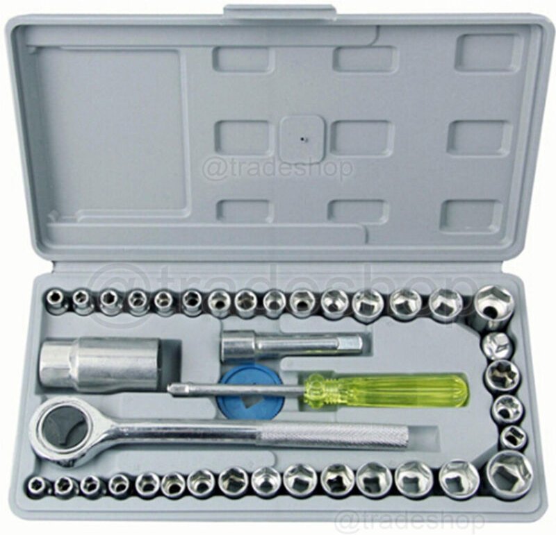 Trade Shop Traesio - Trade Shop - kit set keystems mit cricchetto 40 giravite plastics -