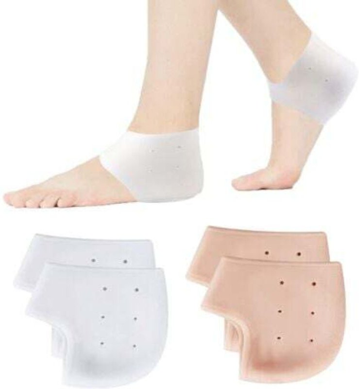 2 Paar Fersenschoner, atmungsaktive Silikon-Gel-Fersenschoner zum Schutz der Fußrückseite und zur Linderung von Schmerze...