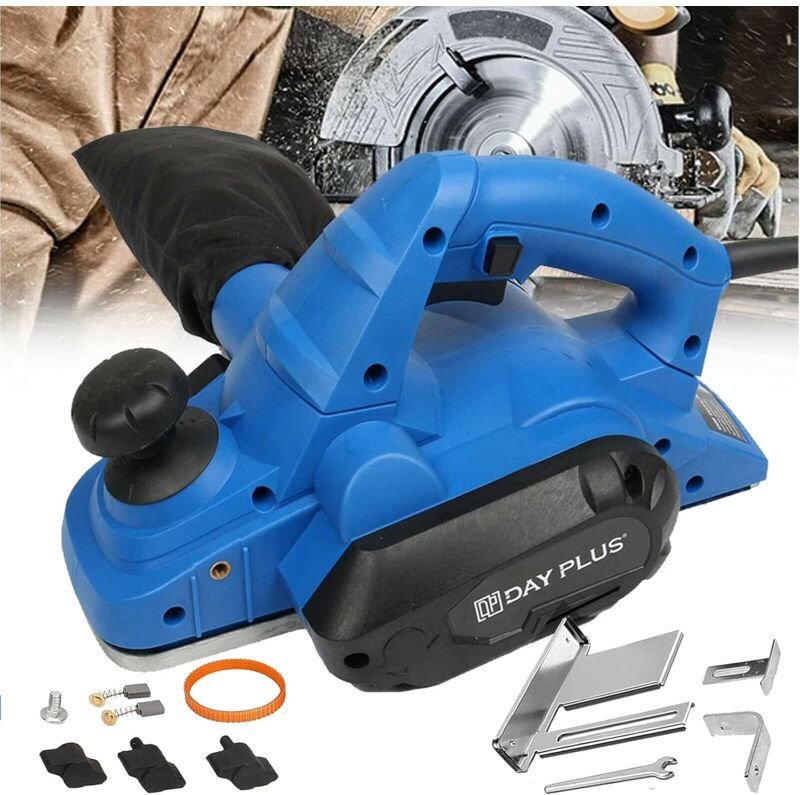 Dayplus - Elektrohobel, 18000 U/min 650W Elektro Hobel Elektrischer Holzhobel für Wohnmöbel diy Holzbearbeitung