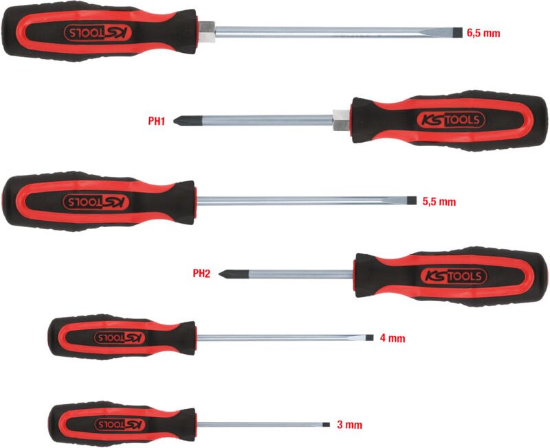 ERGOTORQUEplus Schraubendreher-Satz, 6-tlg Schlitz, ph