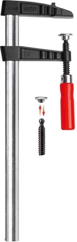 Temperguss-Schraubzwinge tgk Spann-W.2000mm A.120mm Holzgr.35x11mm Bessey