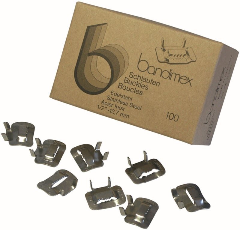 FP - Schlaufen 1/2' V2A-Edelstahl, Pack a 100 Stück Bandimex