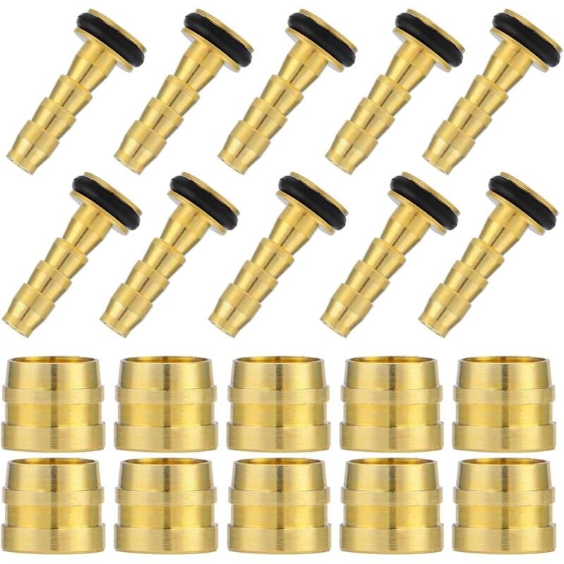 10er-Set Olive und Schlauchtülle – Hydraulikbremsschlauch-Anschlussstück – Fahrrad-Ersatzteil – Anschlussstück und Olive...