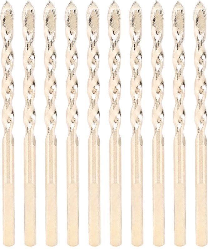 10 Hartmetall-Spiralbohrer, 6 mm Durchmesser und 100 mm Länge, zum Bohren von Glas und Keramik