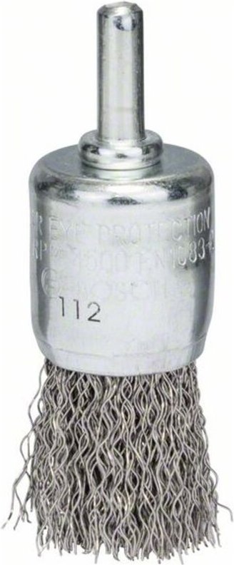 Bosch - Accessories Pinselbürste, gewellt, rostfrei, 0,3 mm, 25 mm, 4500 u/ min Schaft-Ø 6 mm 26086221