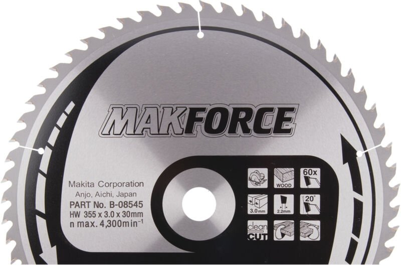 Makita Kreissägeblatt, MAKFORCE 355 x 30 mm • 60 Zähne