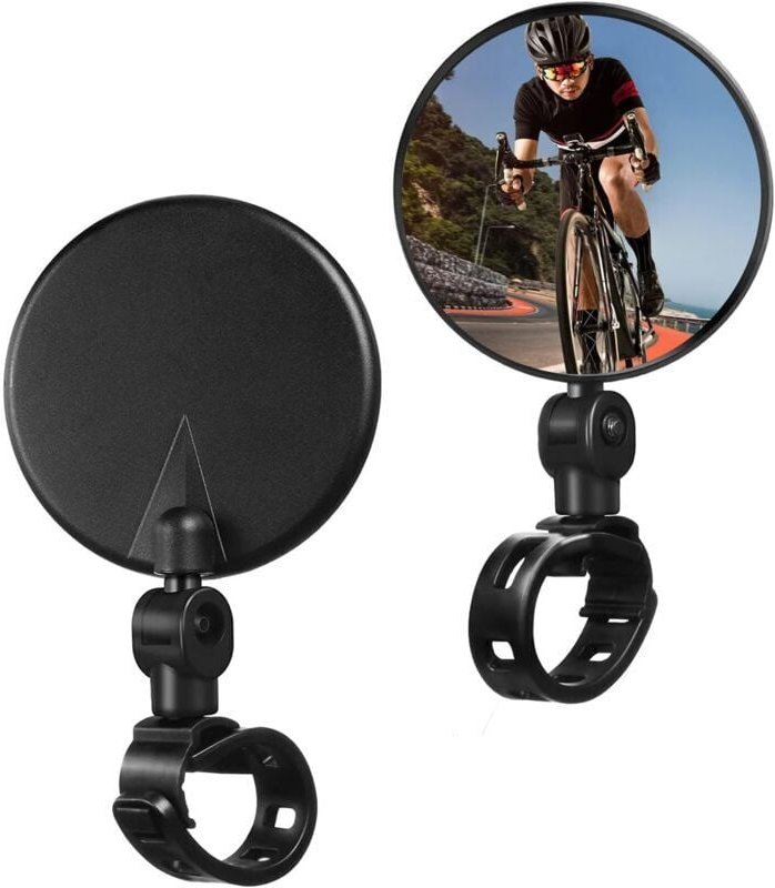 Fahrrad-Rückspiegel, Lenker-Fahrradspiegel, Fahrradspiegel, Elektroroller-Rückspiegel, 360° verstellbarer konvexer Spieg...