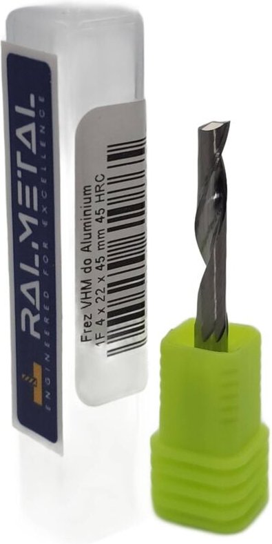 VHM-Fräser 1 Schneide für Aluminium 4 x 22 x 45 mm