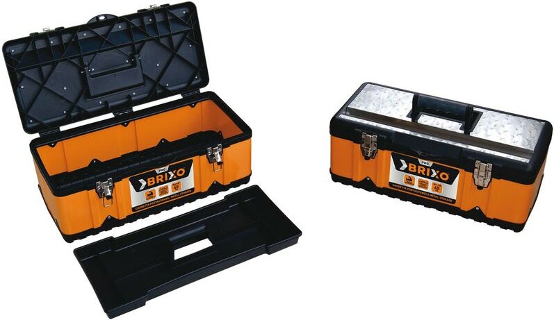 Metalltürbox 45x23x20 cm mit Brixo Tablett