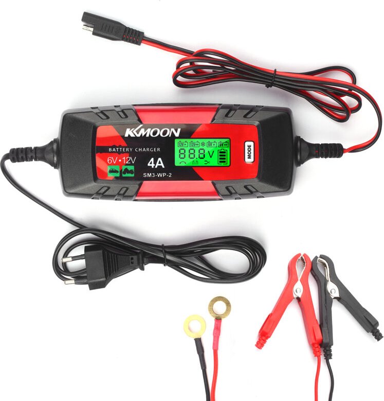 Car Battery Ladegerät & Wartung 6 V/12 v 4AMP intelligente Automatik mit lcd -Bildschirm Impulsreparatur für Autos Motor...