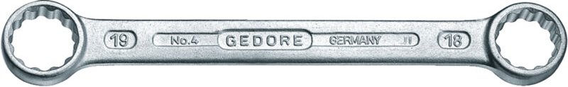 Doppelringschlüssel gerade UD-Profil 17x19mm, 4 17X19, 6054760 - Gedore