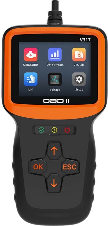 OBD2-Autodiagnosetool, OBD2-Fahrzeugdiagnoseleser auf Französisch für alle Fahrzeuge nach 2000, Fehlerleser mit allen OB...