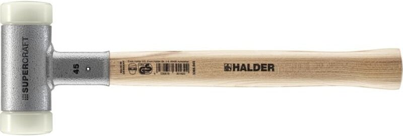 SUPERCRAFT-Schonhammer, mit schwingungsdämpfendem, ergonomisch geformtem und lackiertem Hickorystiel D=45 mm 3366.045