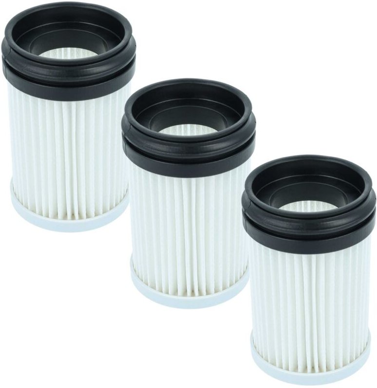 vhbw 3x Staubsaugerfilter kompatibel mit Makita DCL281FZ Staubsauger - HEPA-Filter Schwarz Weiß