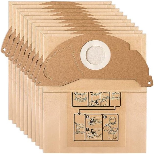Kärcher Staubsaugerbeutel, 15 Beutel für Kärcher Staubsauger WD2 MV2 6.904–322.0 WD 2.200 WD2250 A2004 A2054 A2099, Ersa...