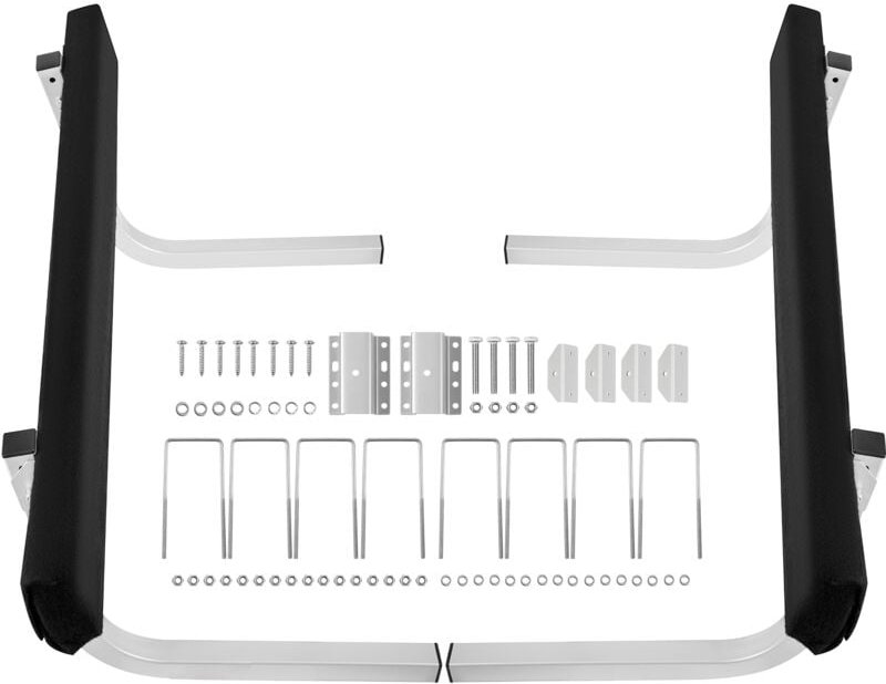 45' Bootsanhänger-Führung, π-förmige Anhängerführung mit teppichgepolsterten Brettern - Mophorn