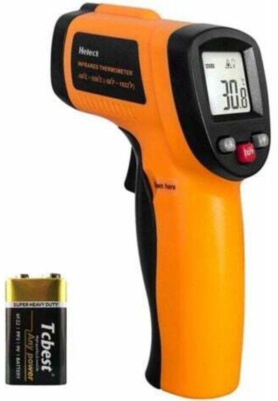 Infrarot-Thermometer, berührungsloses Laser-Thermometer, Infrarot-Thermometer von -50 °C bis 400 °C, hintergrundbeleucht...