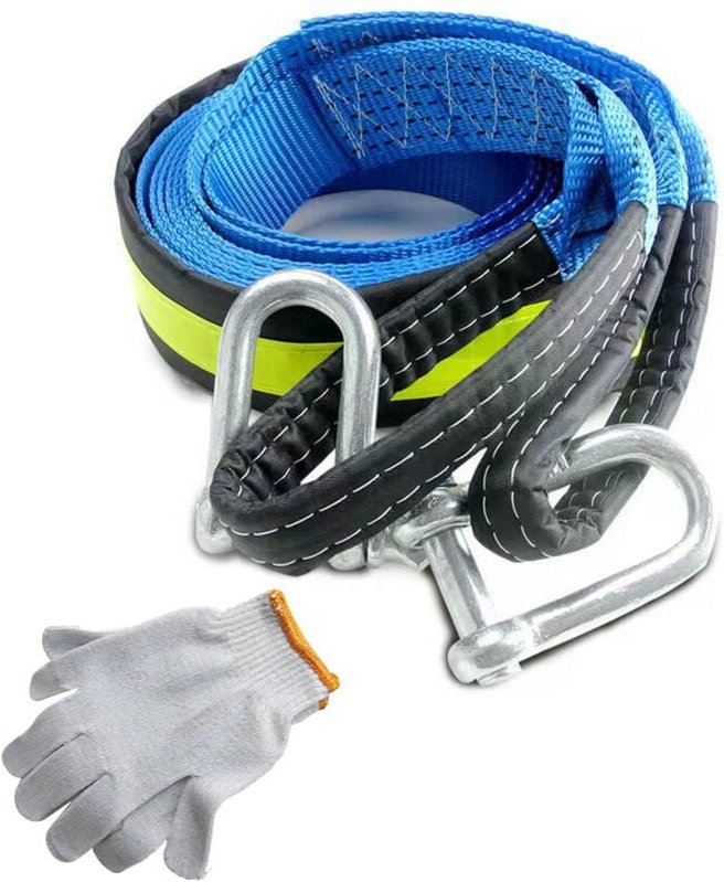 Hochleistungs-Abschleppseil, Material aus Polyester, reflektierendes Design, 5 Meter langes Abschleppseil (reflektierend...