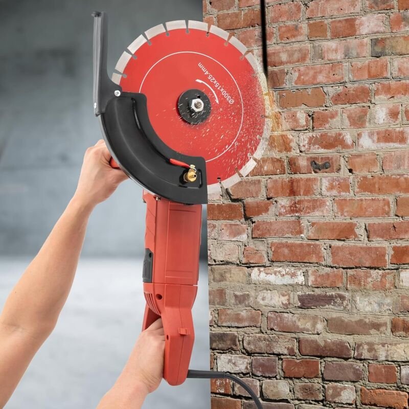 Elektrische Betonsäge Steinschneider Nassschneider mit 2 Sägeblätter 12 Zoll Kreissäge Steintrennsäge 3000W Max. Schnitt...