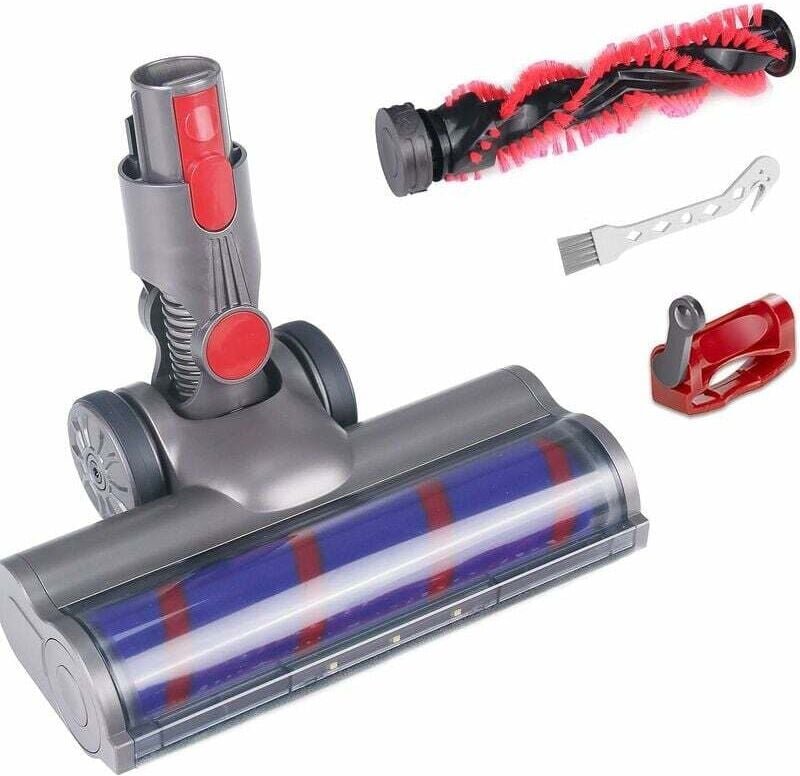 Bürste für Dyson V7 V8 V10 V11 V15, Dyson Bürstenkopf mit Turbo- und Softwalze, LED-Beleuchtung und Auslösesperre, Dyson...