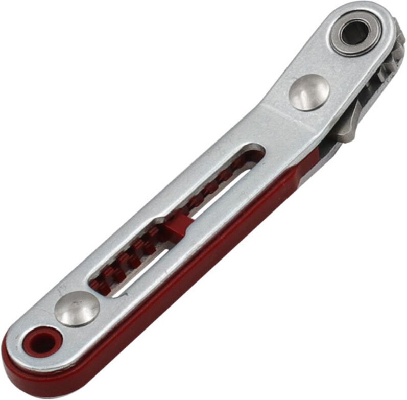 Mini-Ratschenschlüssel mit Sechskantbit und Doppelschraubendreher, 1/4", für schnellen Wechsel, 1 Stück