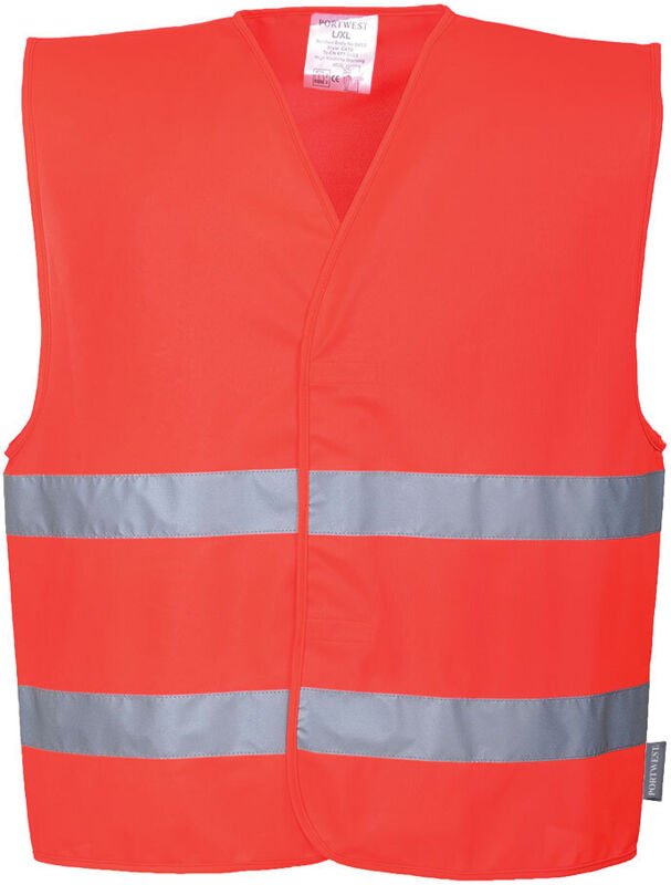 Doppelstreifen-Rote Weste 2XL/3XL