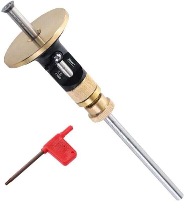 Trusquin de traçage - Avec roue pour bois tendres et durs - Tournevis inclus B - Verrou de sécurité - Fonction de micro ...