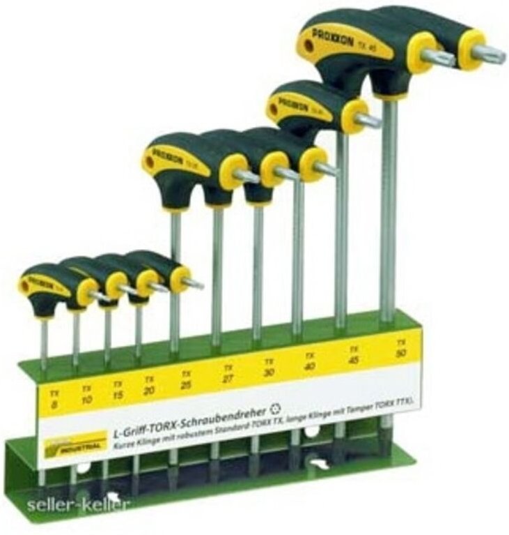 Industrial bo L-hantag Werkstatt Schraubendreher-Set 10teilig Innen-Sechsrund (tx), Sechsrun - Proxxon