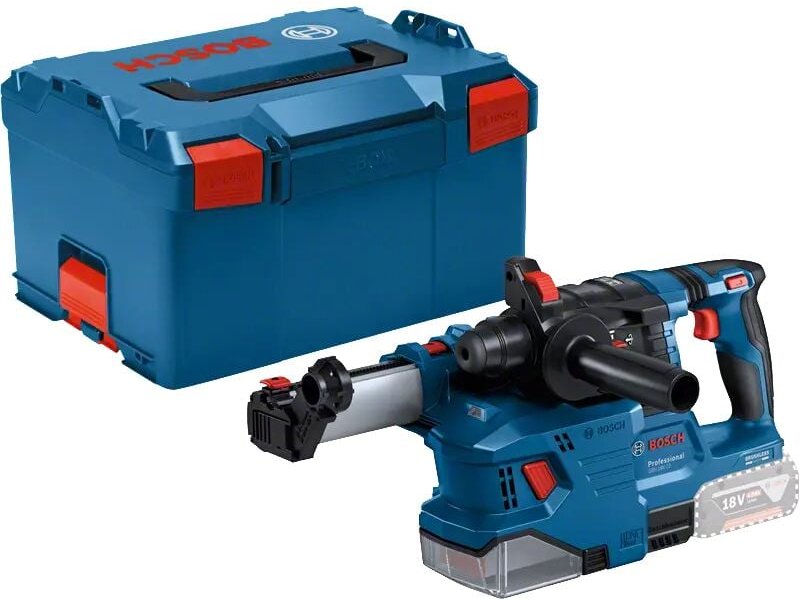 Bosch Akku-Bohrhammer gbh 18V-22 sds plus + Absaugung gde 18V-12 in l-boxx Solo