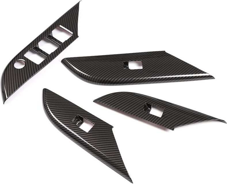 Tlily - Verkleidung für Autotür-Armlehne, Fensterschalter, für 2015, 2016, 2017, 2018, 2019, 2020, 2021 (ABS-Kohlefaser)